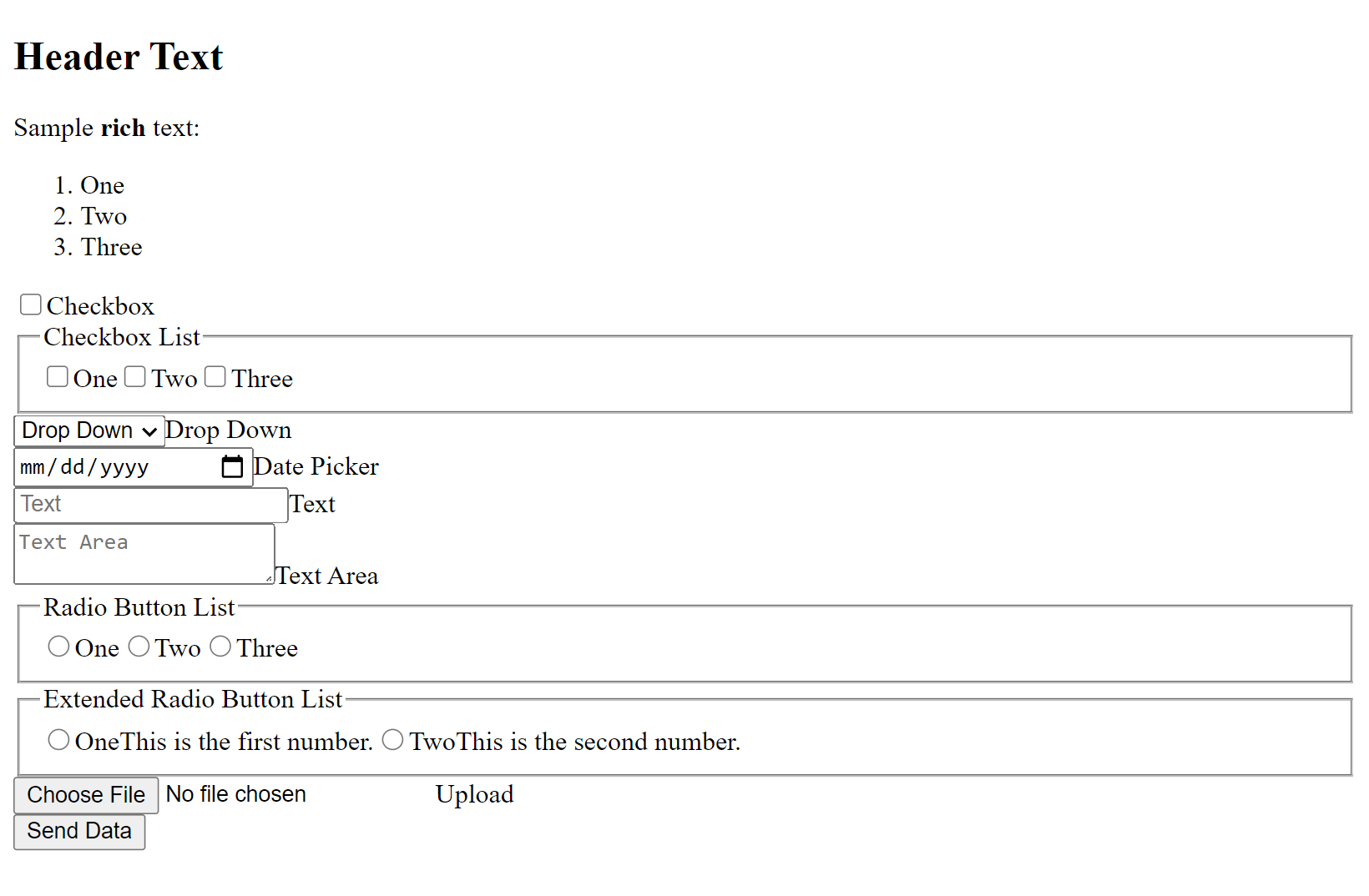 Plain Formulate Form with No Styles