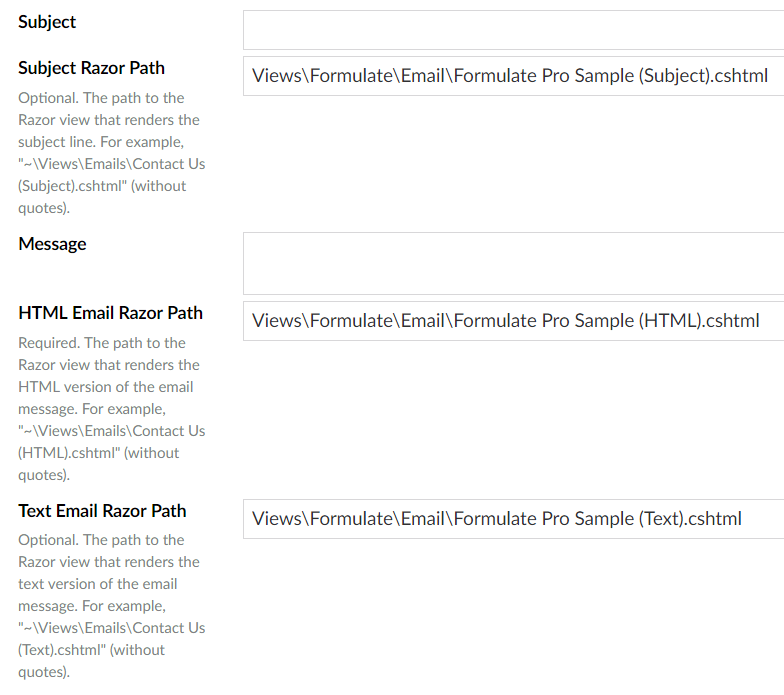 Configuration Screen in Back Office for Designed Email